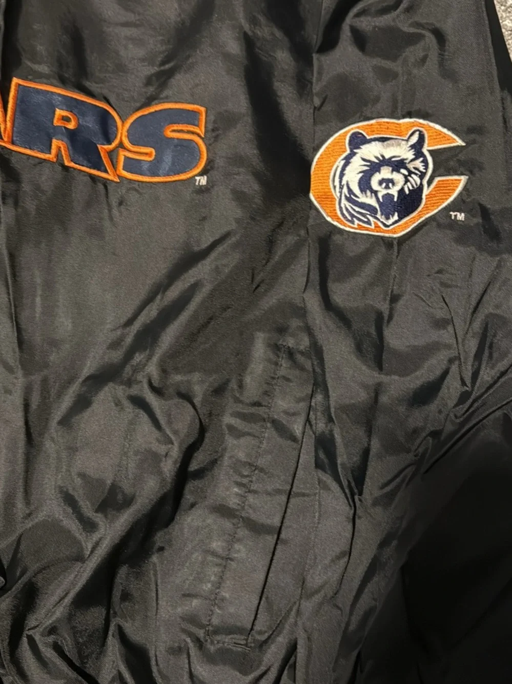 STARTER Proline Chicago Bears Black Pullover with Orange and Blue Trim XL